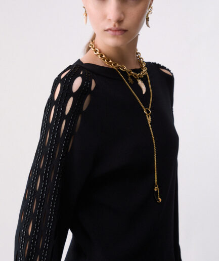 ABITO CON CUT OUT RICAMATI