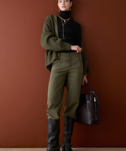 PANTALONI FLARE CROPPED