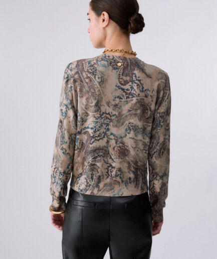 CARDIGAN IN MAGLIA STAMPATA