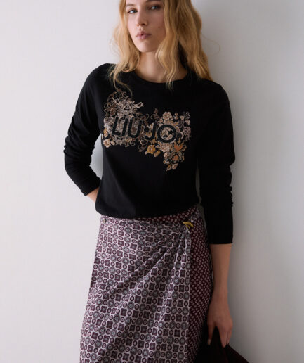T-SHIRT SKINNY FIT CON LOGO
