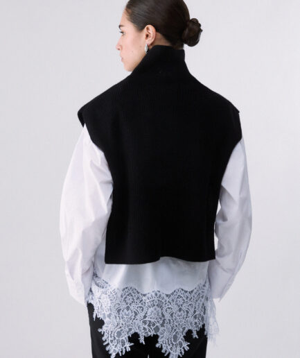 GILET IN LANA CON RICAMI GIOIELLO