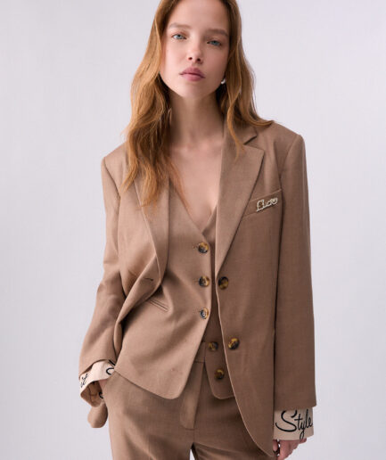 BLAZER IN TESSUTO RESCA