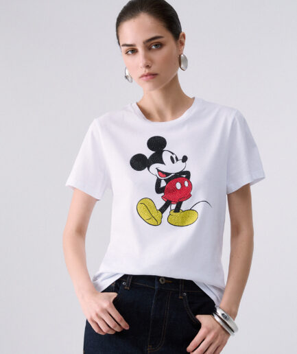 T-SHIRT CON STAMPA MINNIE E TOPOLINO