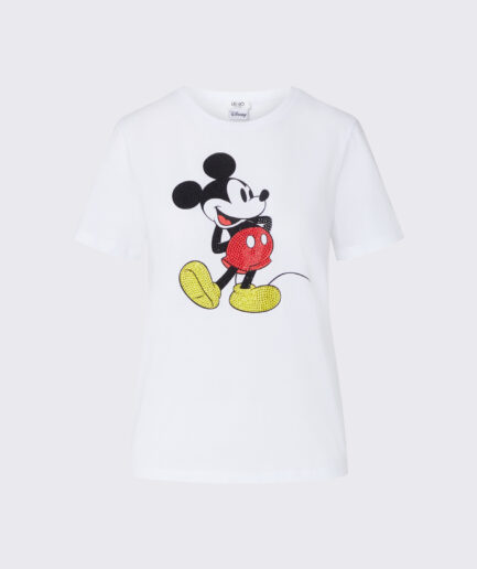 T-SHIRT CON STAMPA MINNIE E TOPOLINO
