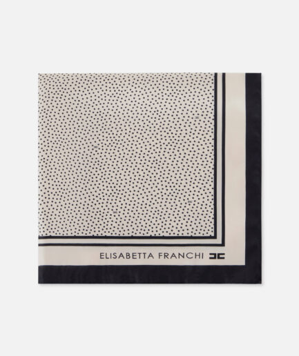 FOULARD IN SETA CON STAMPA MICRO POIS